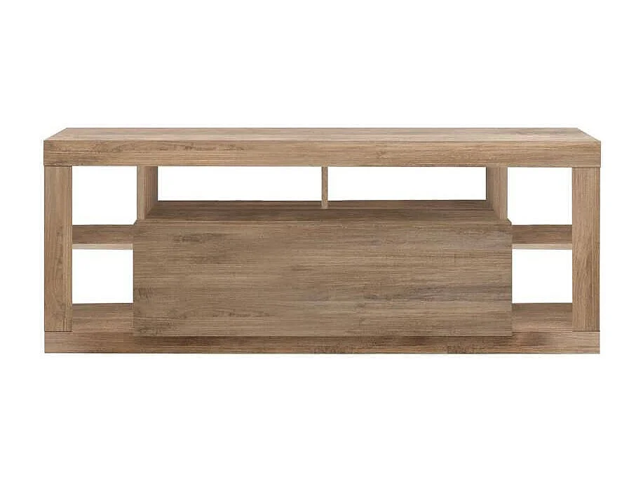 Meuble TV Dceli, Buffet de salon, Armoire basse pour TV, Base murale de rangement, Made in Italy, 172x42 h66 cm, Noyer