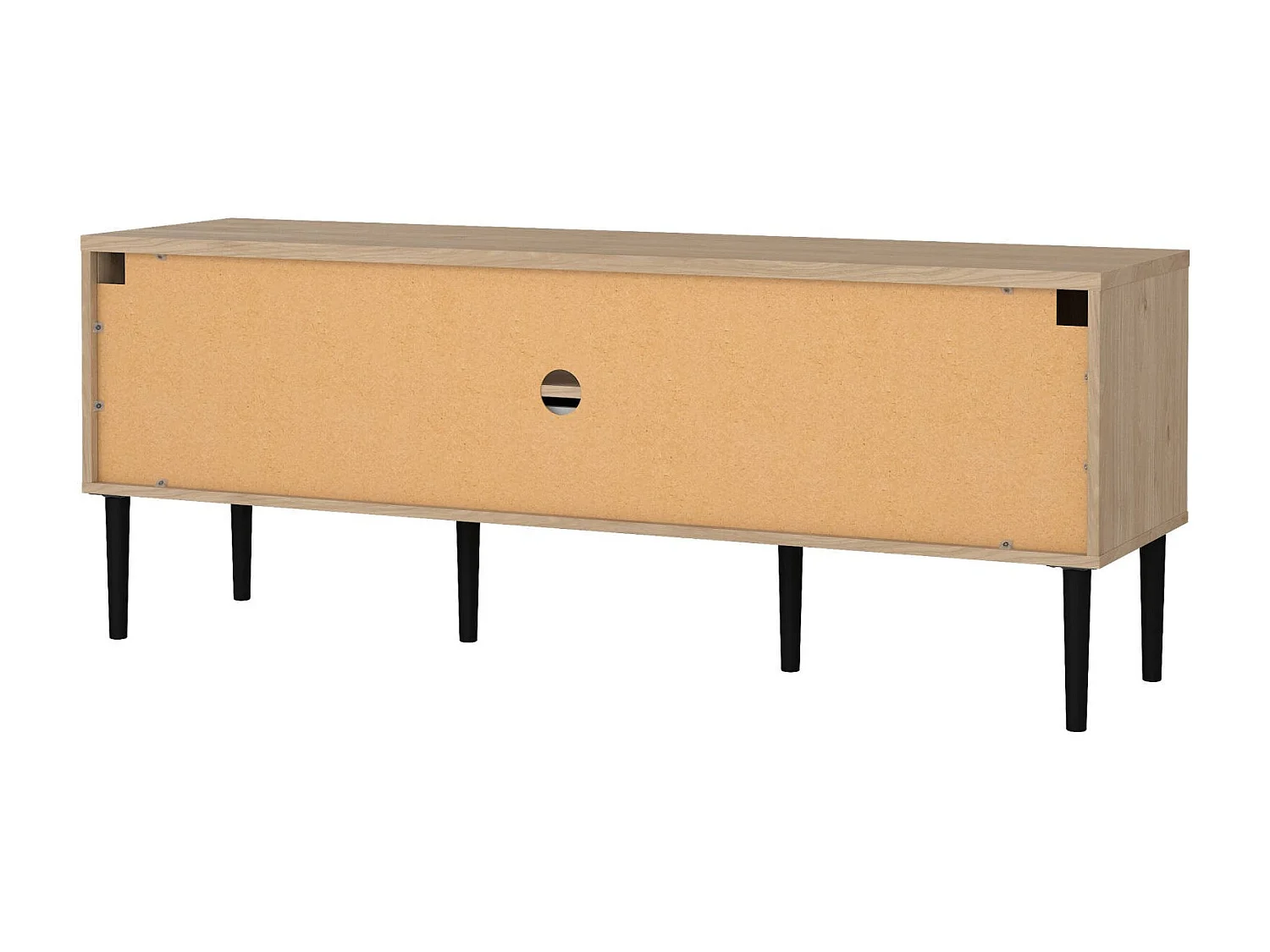 Dtoc TV-meubel, Woonkamerdressoir, Lage TV-kast, Voorzien van onderbouw, 147x40 h57 cm, Eiken