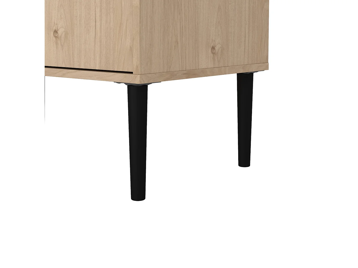 Meuble TV Dtoc, Buffet de salon, Armoire basse pour TV, Base murale de rangement, 147x40 h57 cm, Chêne clair