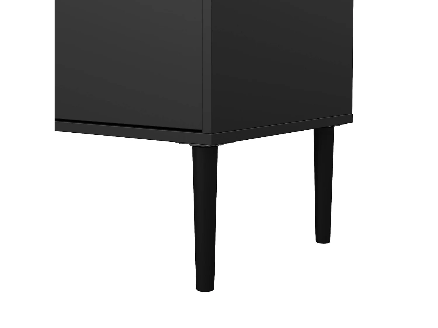 Meuble TV Dtisc, Buffet de salon, Armoire basse pour TV, Base murale de rangement, 177x40 h57 cm, Noir