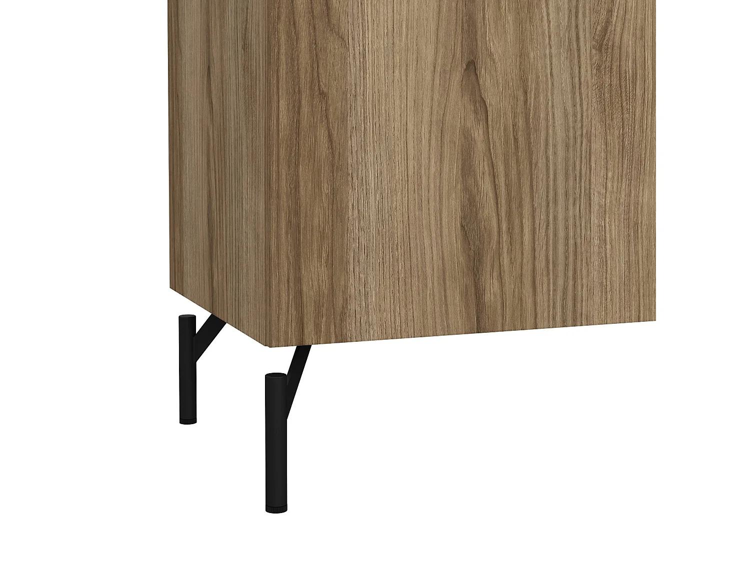 Meuble TV Ddtolo, Buffet de salon, Armoire basse pour TV, Base murale de rangement, 147x41 h54 cm, Chêne et Noir