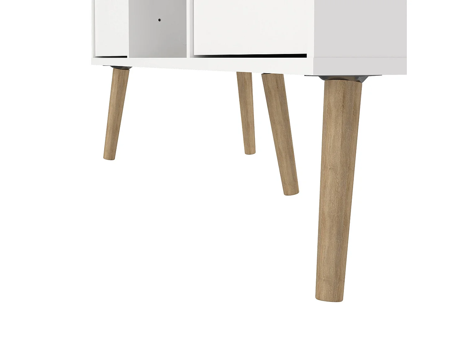 Meuble TV Dtoedtl, Buffet de salon, Armoire basse pour TV, Base murale de rangement, 117x39 h61 cm, Blanc