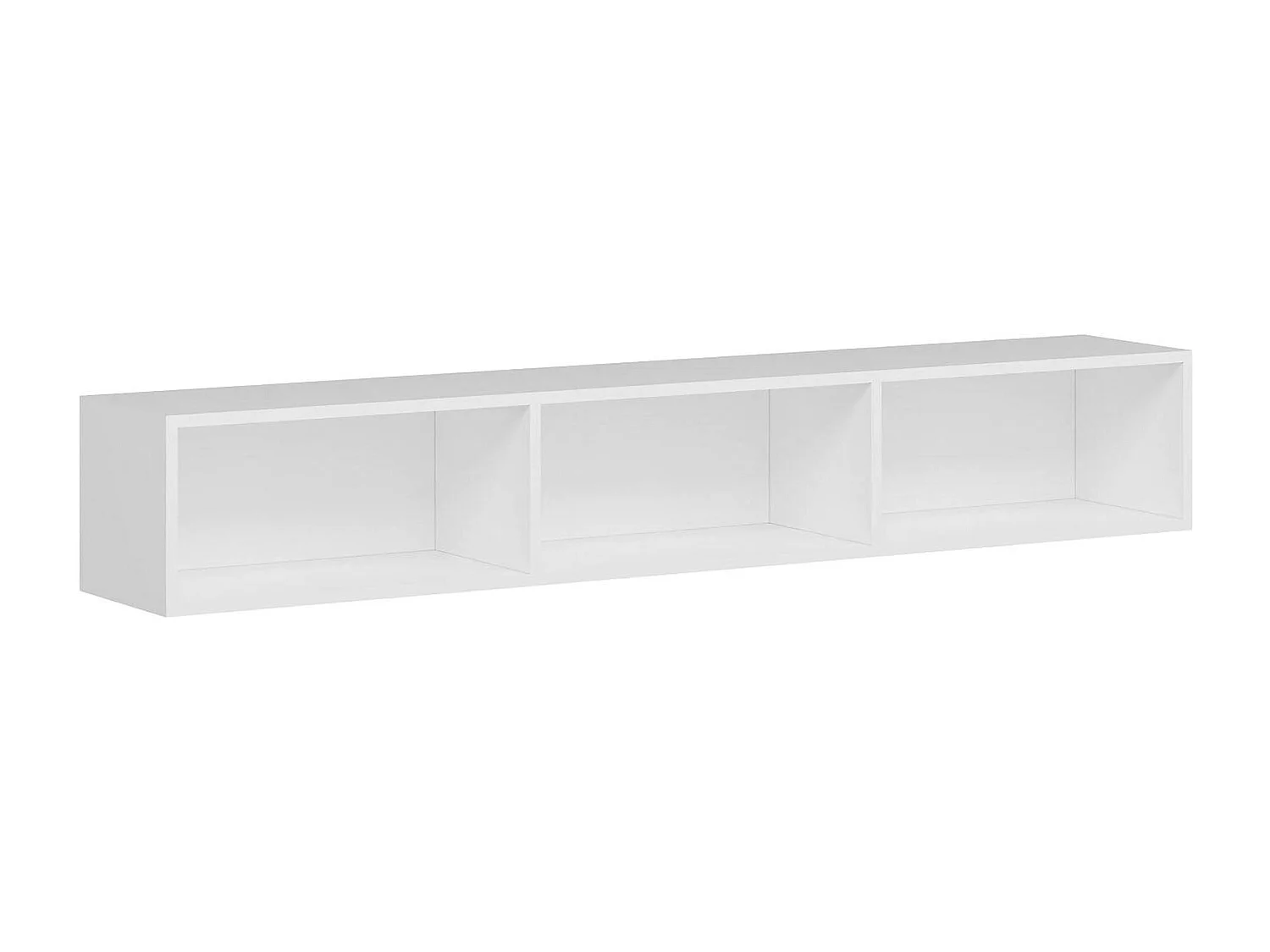 Meuble TV Dgiuseppemost, Buffet de salon, Armoire basse pour TV, Base murale de rangement, 180x32 h30 cm, Blanc
