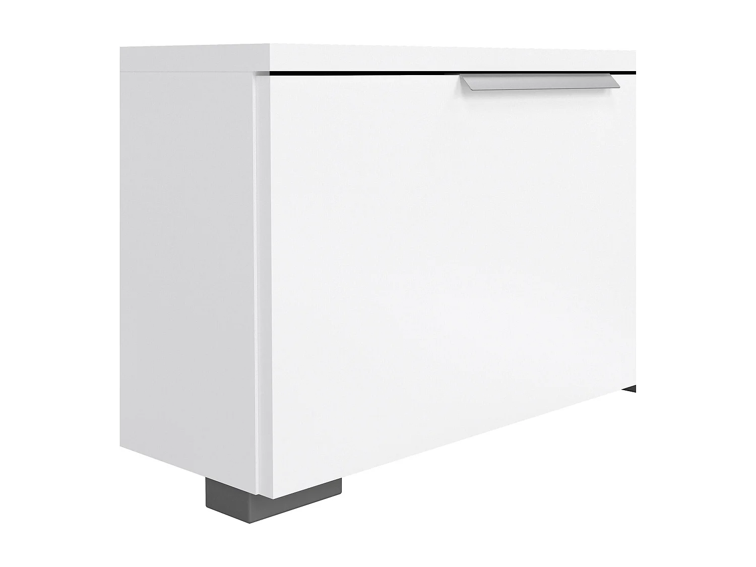 Dtheat TV-meubel, Woonkamerdressoir, Lage tv-kast, Voorzien van wandbasis, 173x40 h33 cm, Wit