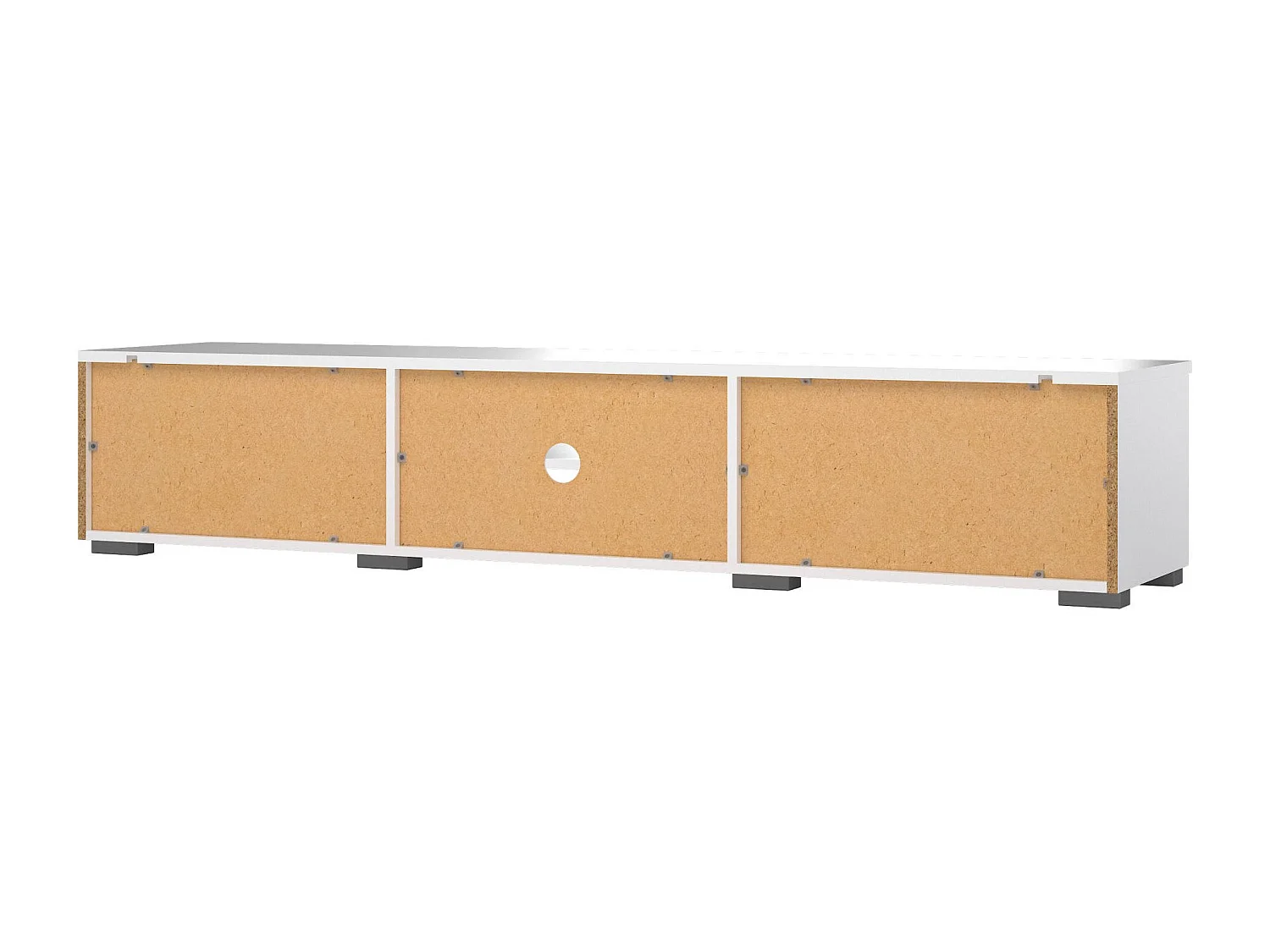 Fernsehschrank Dtheat, Ständer für Wohnzimmerfernseher, Niedriges Wohnzimmer-Sideboard, TV-Ständerbasis, 173x40 h33 cm, WeiÃŸ