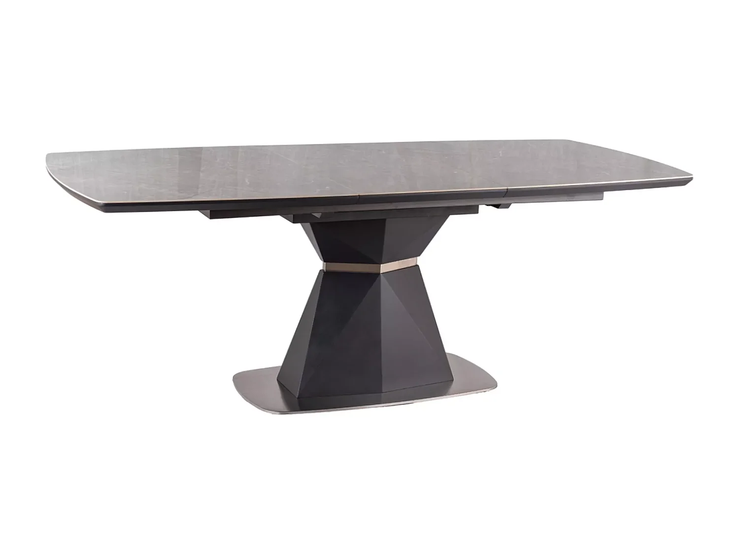 Table à manger Cortez (90x160-210)/Céramique/Gris&Anthracite