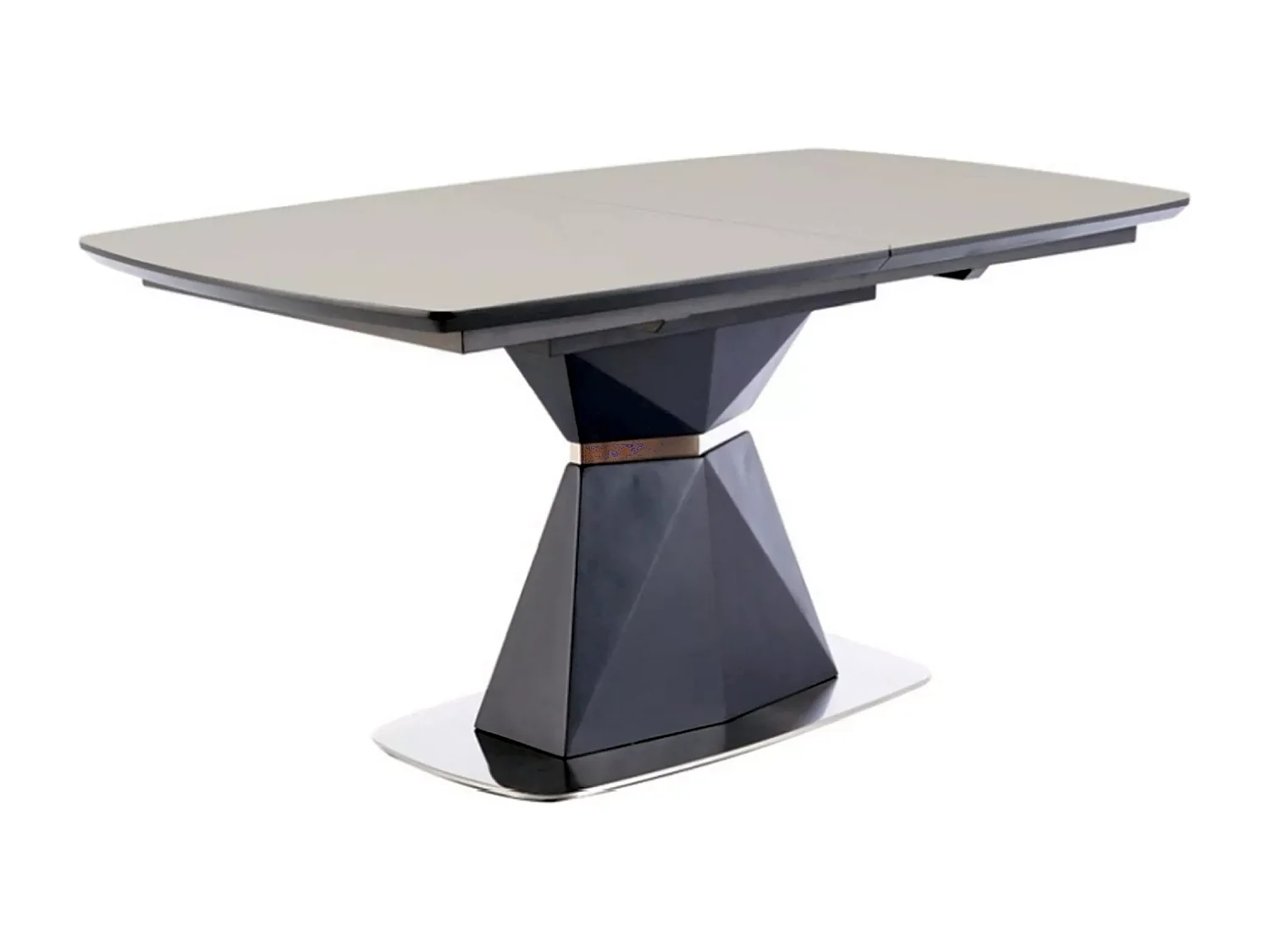 Table à manger Cortez (90x160-210)/Céramique/Gris&Anthracite