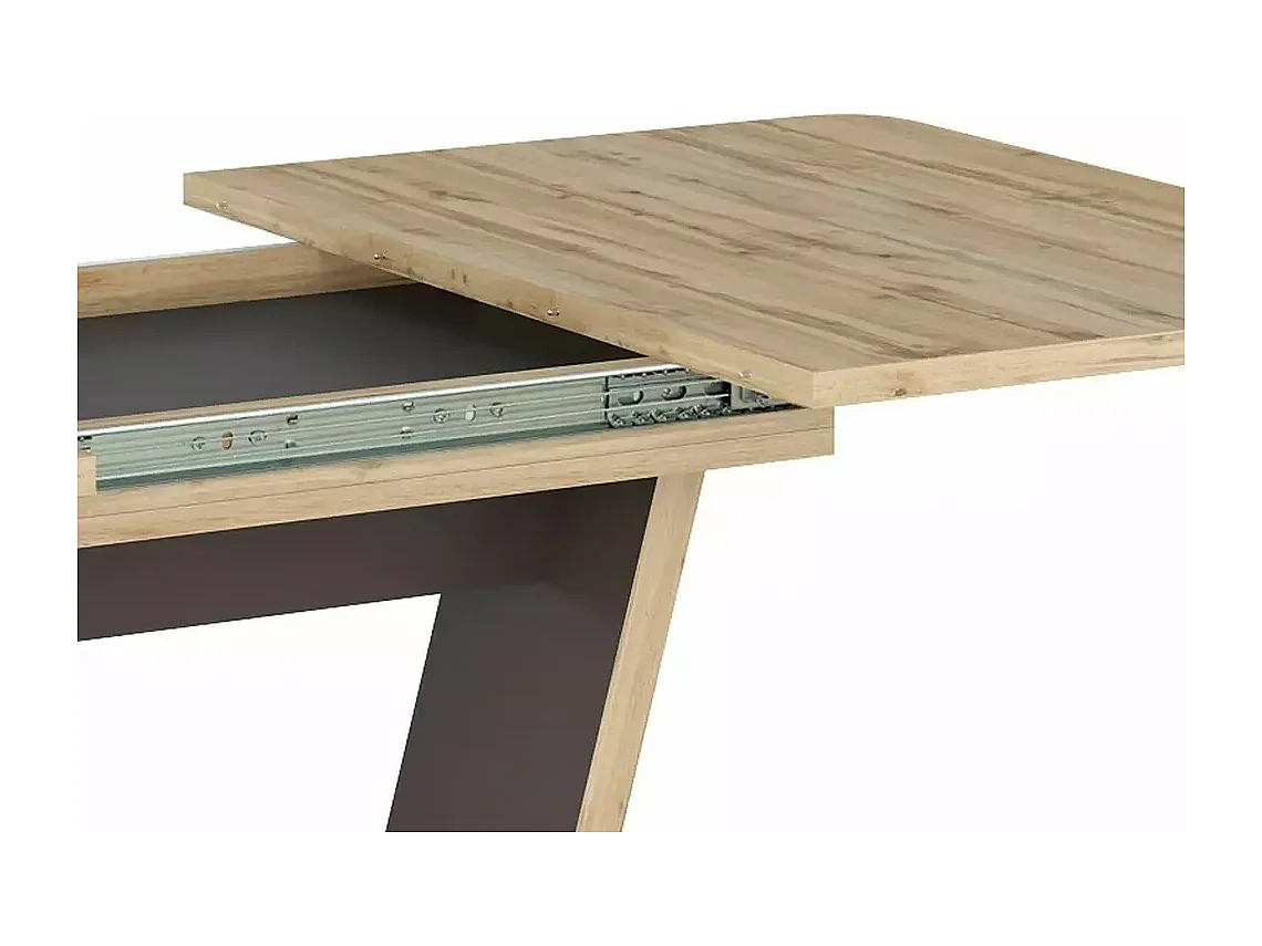 Tavolo da pranzo Nigel (80x120-160)/Marrone&Antracite