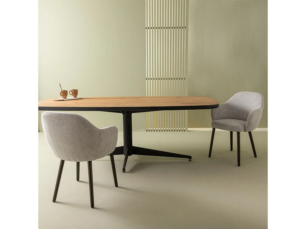 Lot de 6 fauteuils bridge en tissu L51 cm - ERNEST