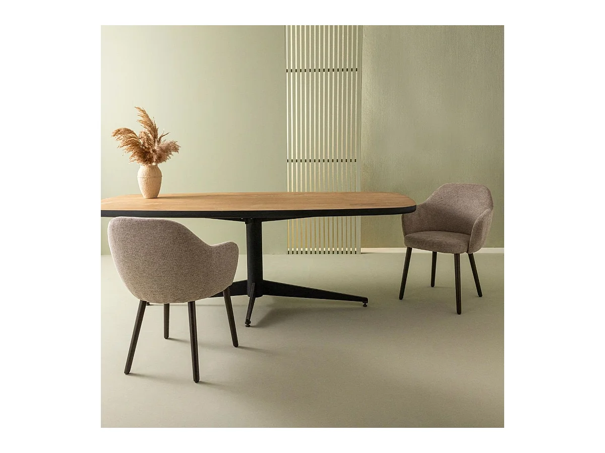 Set van 6 bridgefauteuils in stof L51 cm - ERNEST