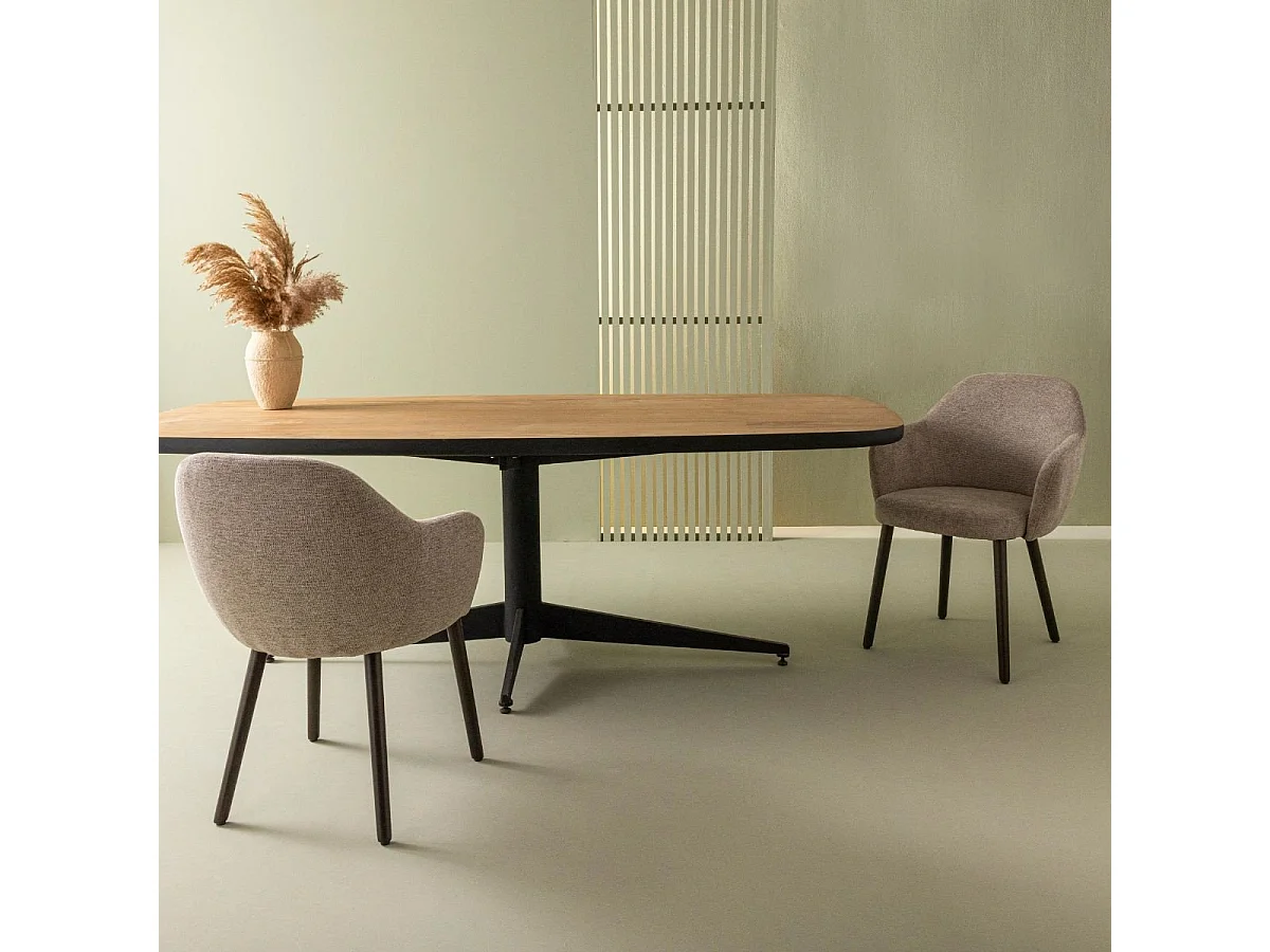 Set van 6 bridgefauteuils in stof L51 cm - ERNEST