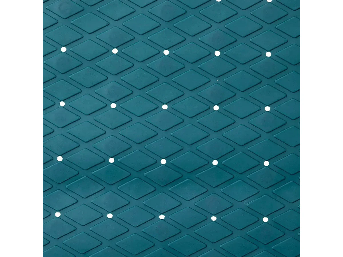 Fond de Bain PVC "Diamond" 34x70cm Bleu Pétrole