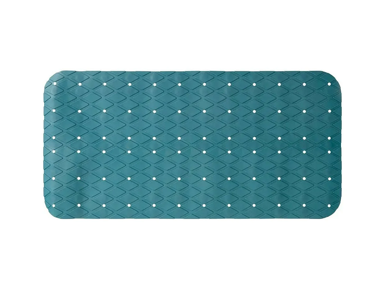 Fond de Bain PVC "Diamond" 34x70cm Bleu Pétrole