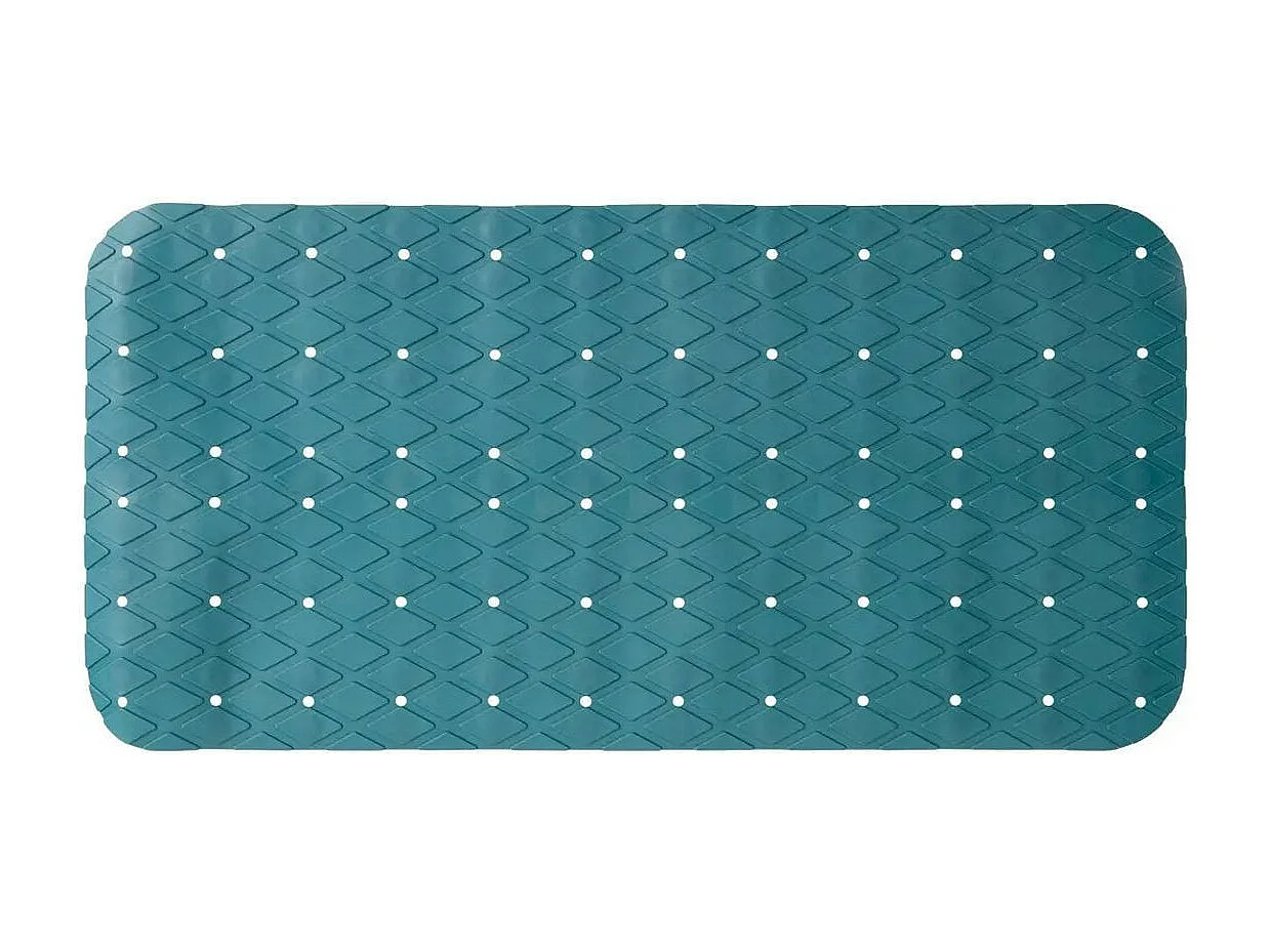 Fond de Bain PVC "Diamond" 34x70cm Bleu Pétrole