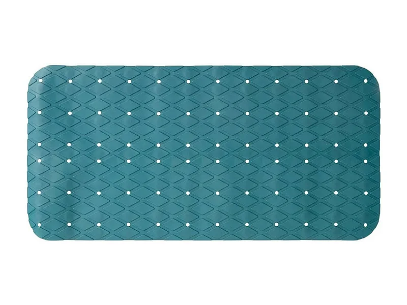 Fond de Bain PVC "Diamond" 34x70cm Bleu Pétrole