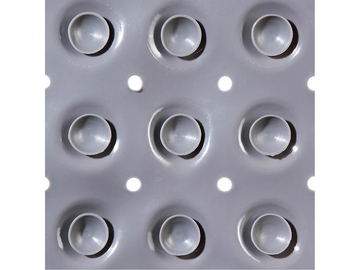 Fond de Douche PVC "Anti-Dérapant" 53x53cm Gris