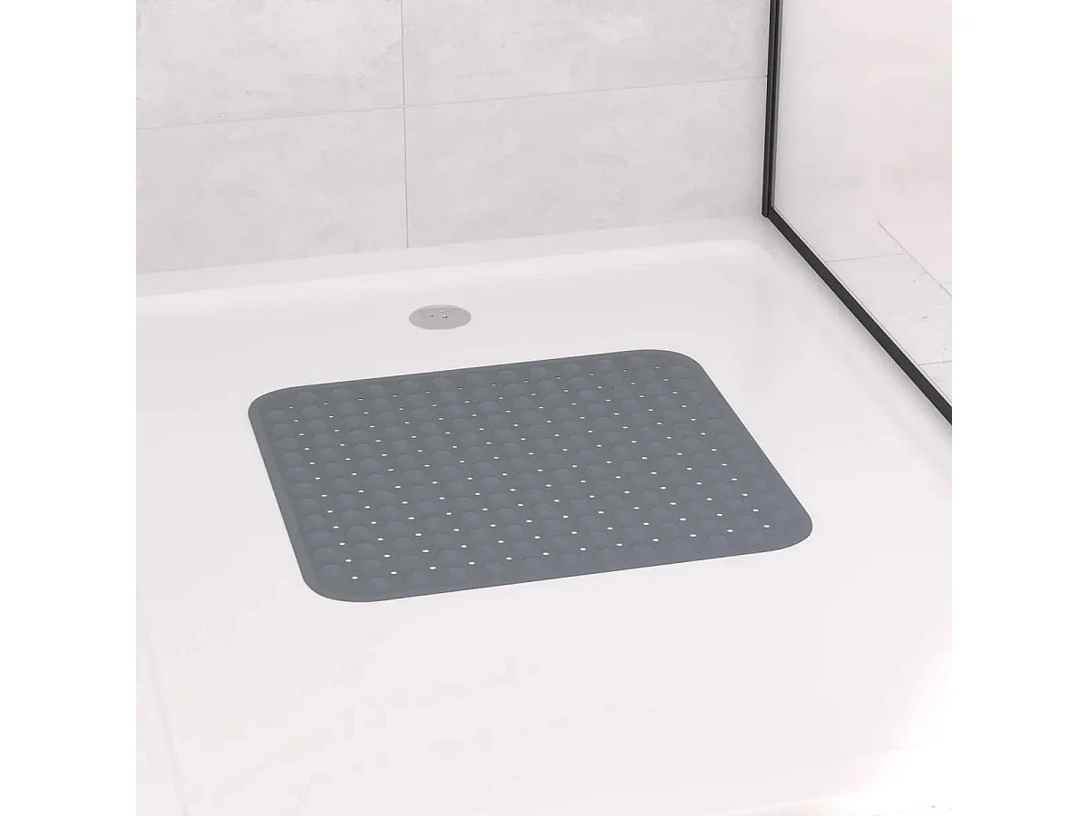 Fond de Douche PVC "Anti-Dérapant" 53x53cm Gris