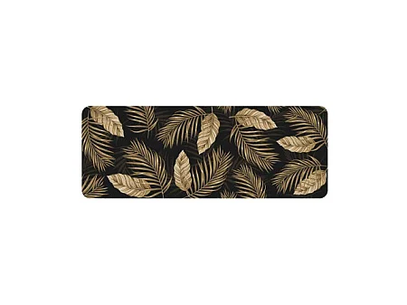 Tapis de Cuisine "Goldena" 45x120cm Noir & Or