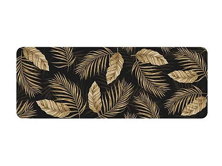 Tapis de Cuisine "Goldena" 45x120cm Noir & Or
