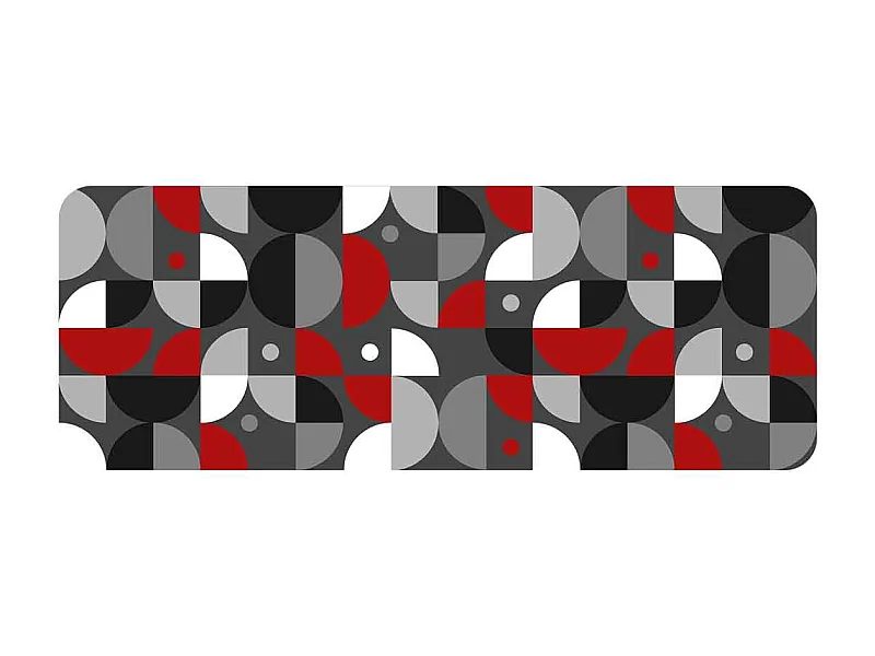 Tapis de Cuisine "Graphism" 45x120cm Multicolore