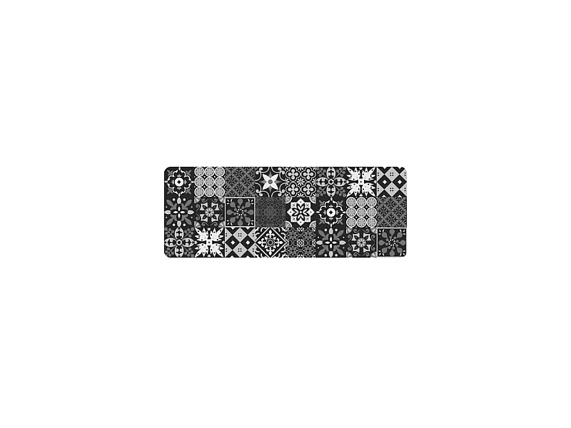 Tapis de Cuisine Imprimé "Salou" 45x120cm Gris