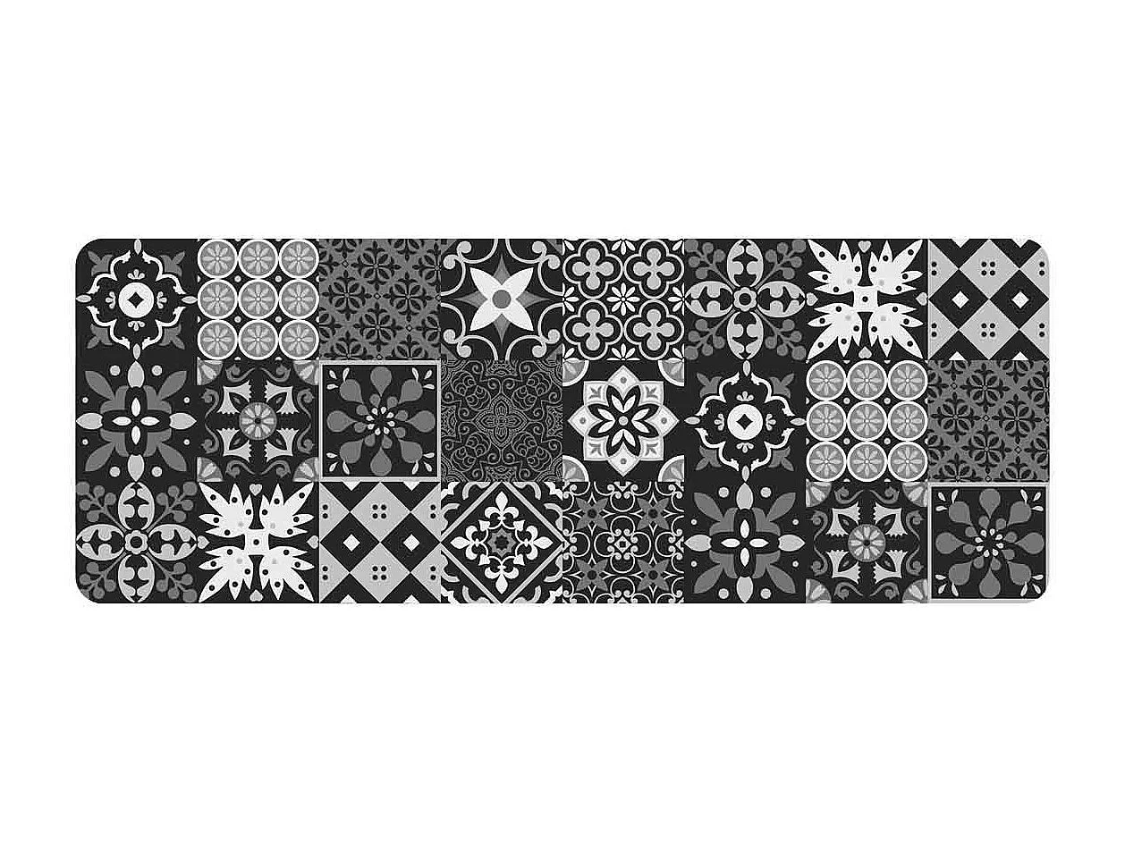 Tapis de Cuisine Imprimé "Salou" 45x120cm Gris