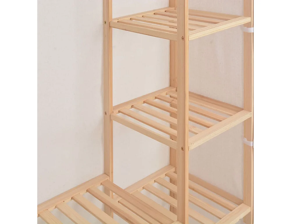 Armadio Bianco 135x40x170 cm in Tessuto