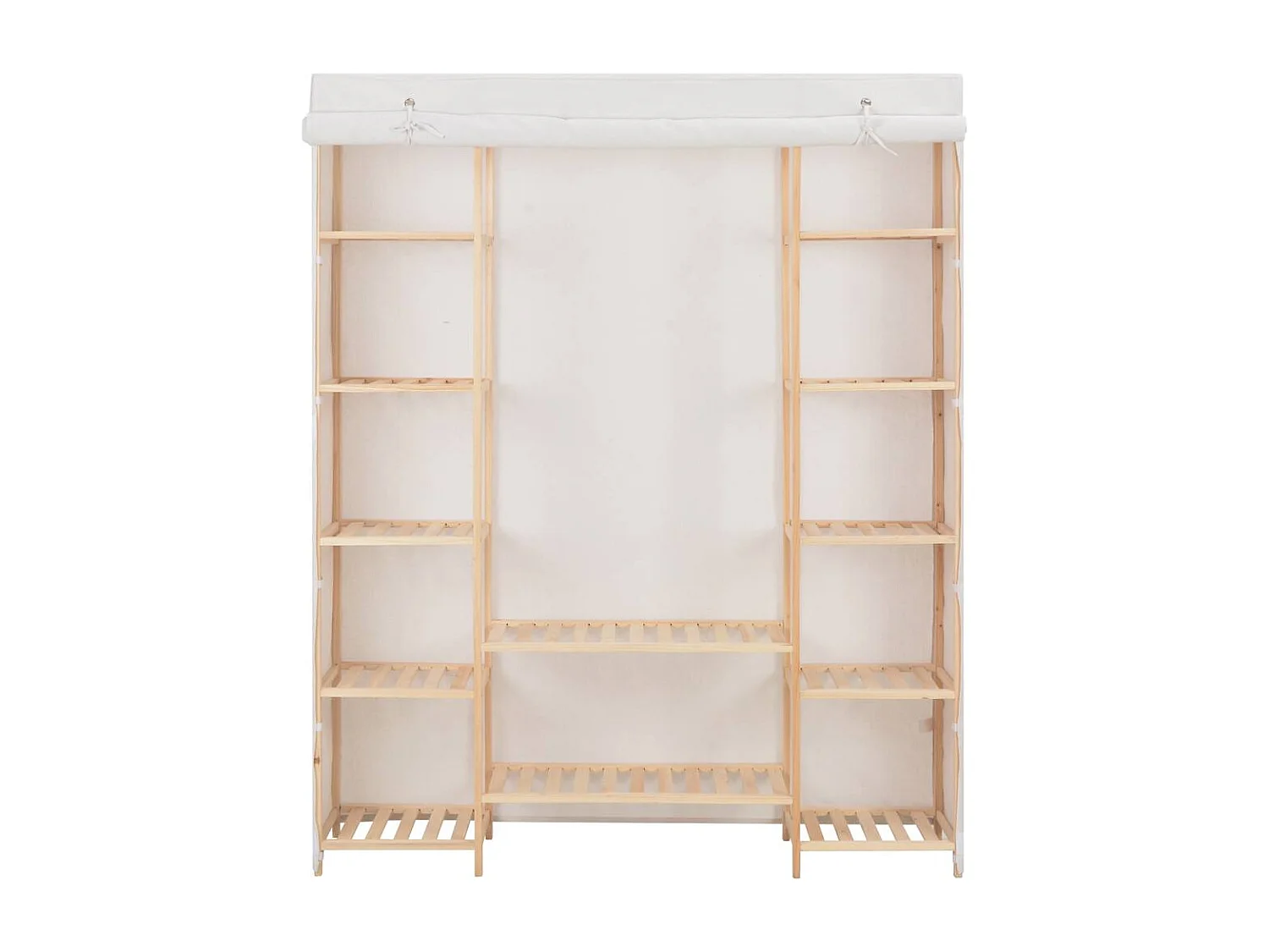 Garde-robe Blanc 135 x 40 x 170 cm Tissu