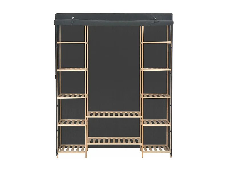 Kleiderschrank Grau 135 x 40 x 170 cm Stoff