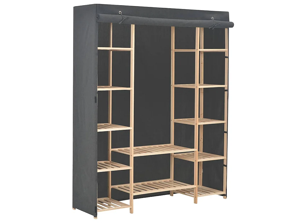 Garde-robe Gris 135 x 40 x 170 cm Tissu