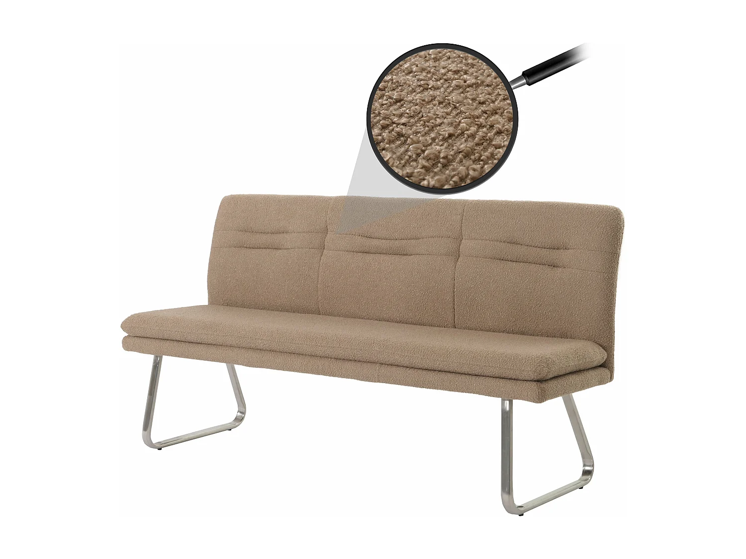 Asiento corrido MCW-H70,  marrón-café