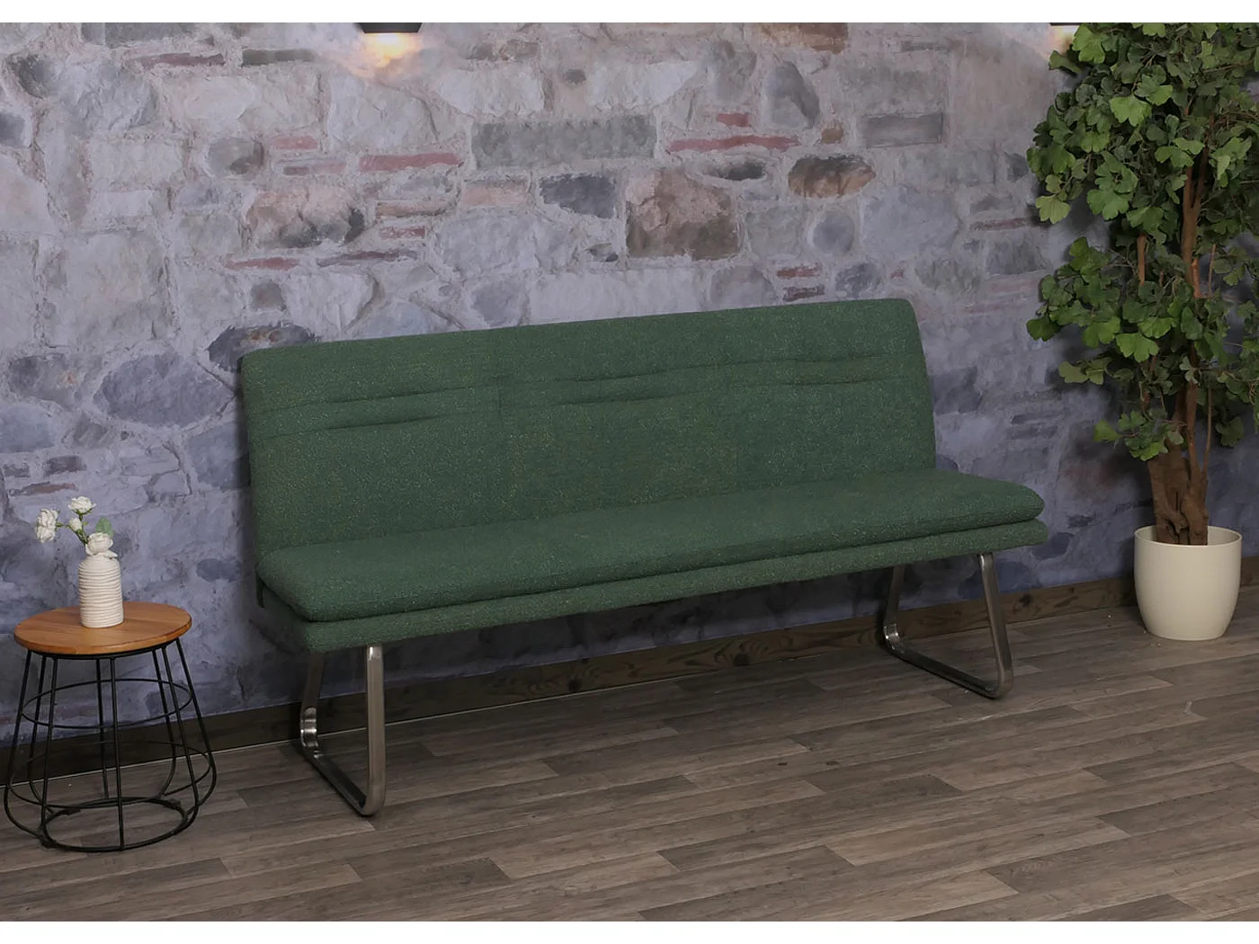 Banco corrido MCW-H70,  verde