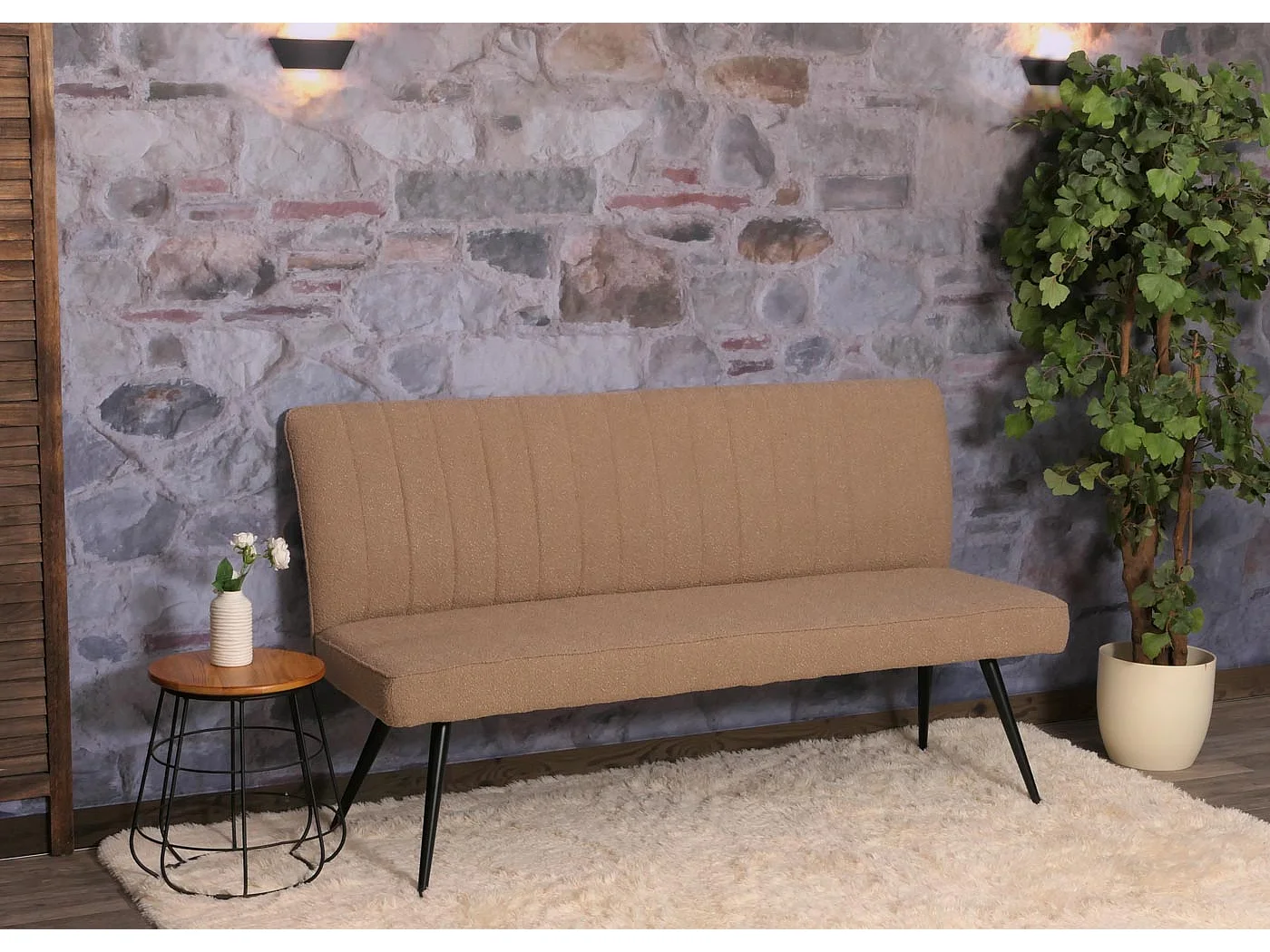 Asiento corrido MCW-K16,  marrón