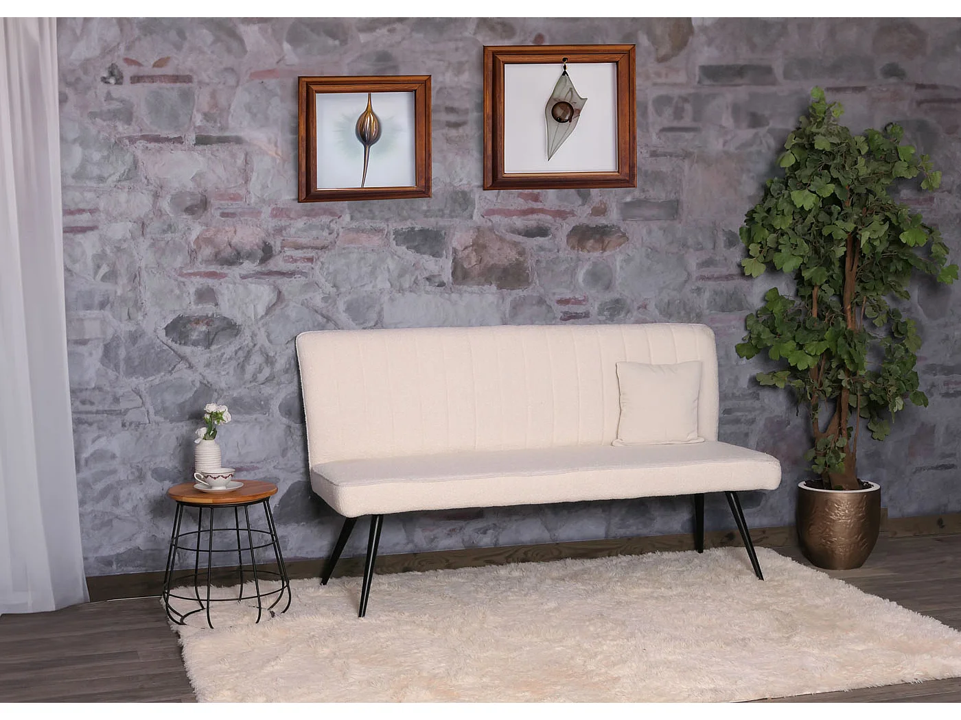 Sitzbank MCW-K16, Creme-beige