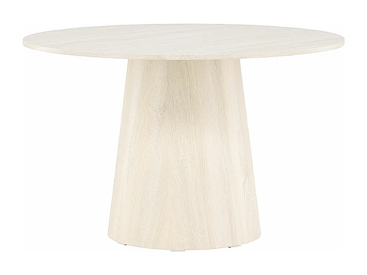 Lanzo eetkamertafel Ø120 cm whitewash.