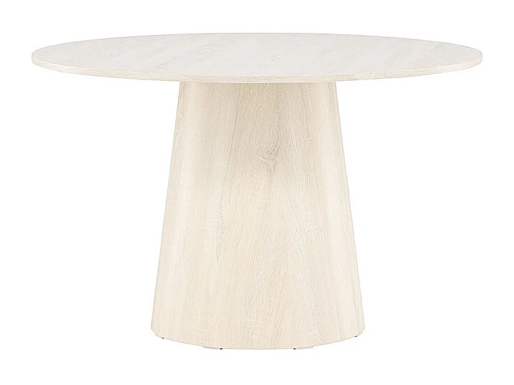 Lanzo eetkamertafel Ø120 cm whitewash.