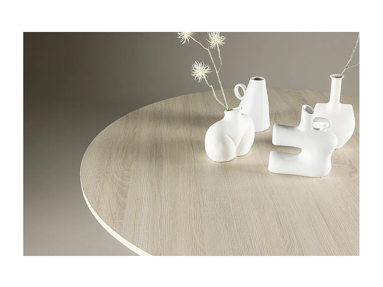 Lanzo eetkamertafel Ø120 cm whitewash.