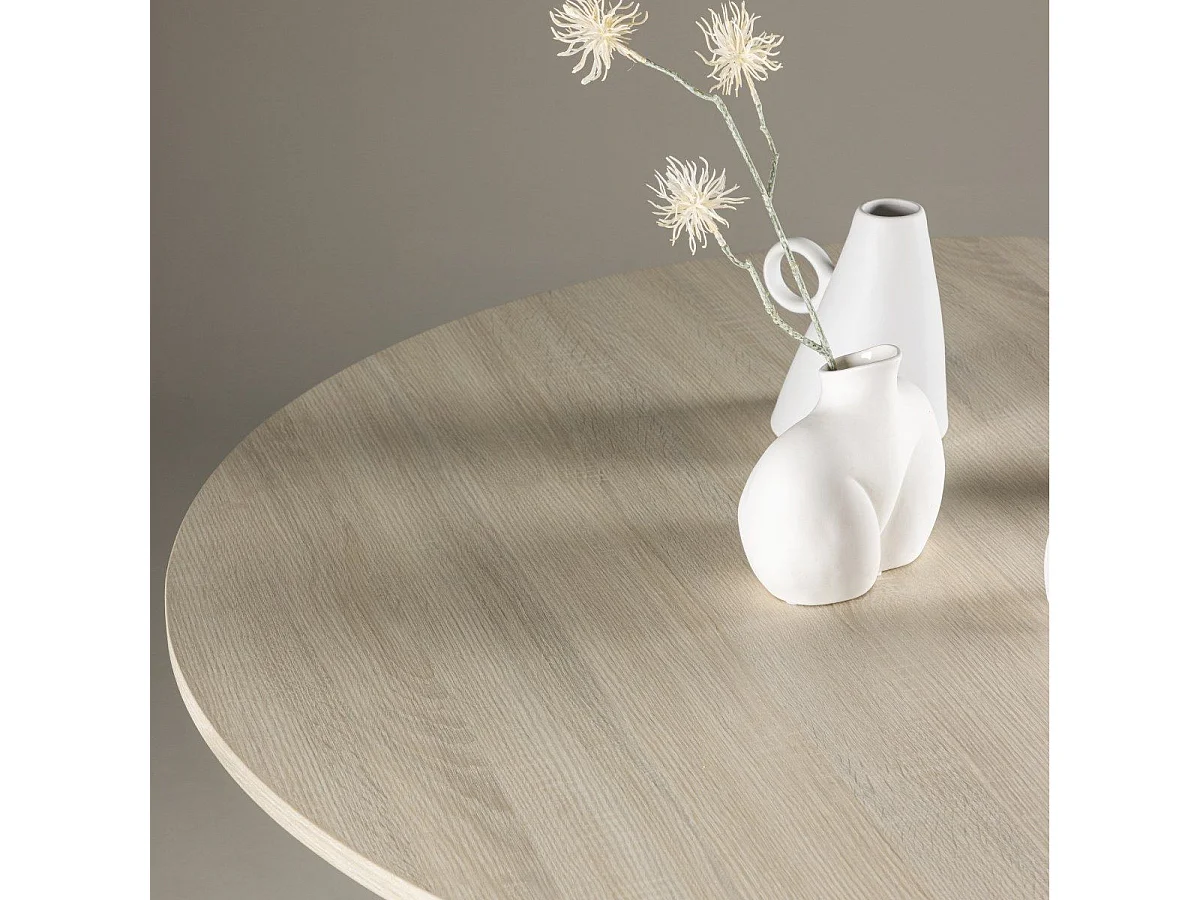 Table à Manger Ronde "Lanzo" 120cm Naturel