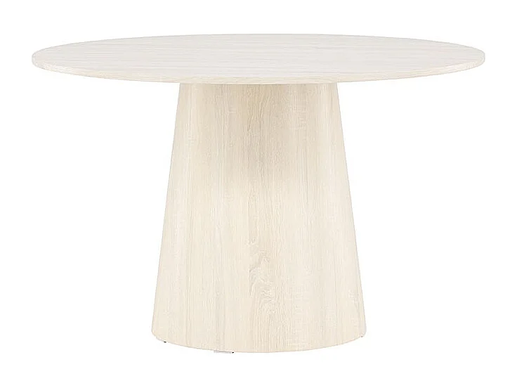 Lanzo eetkamertafel Ø120 cm whitewash.
