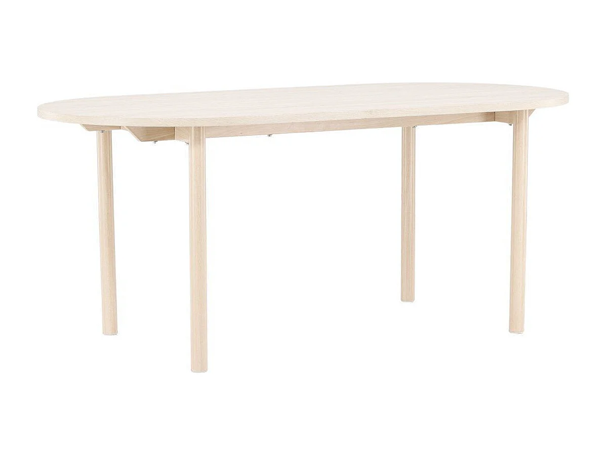 Andy Esstisch oval 90x180 cm whitewash.