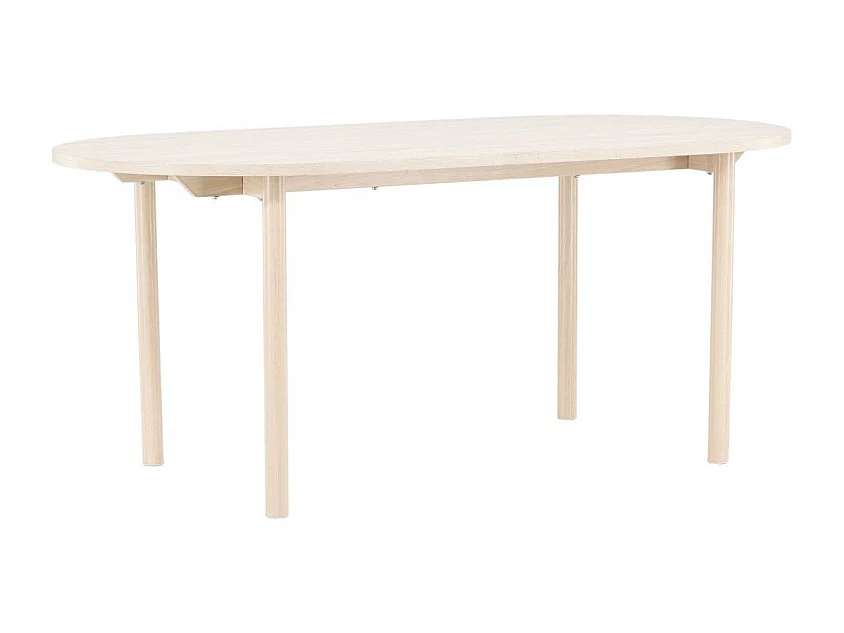 Andy Esstisch oval 90x180 cm whitewash.