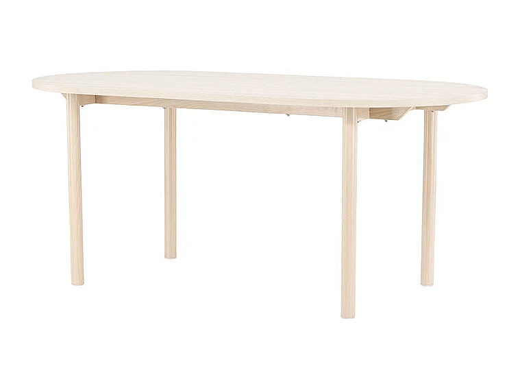 Andy eetkamertafel ovaal 90x180 cm whitewash.