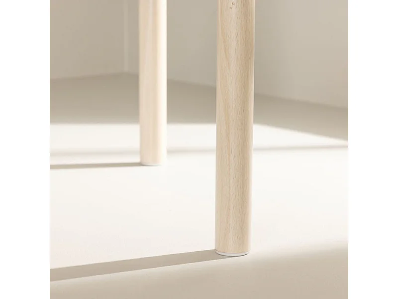 Andy eetkamertafel ovaal 90x180 cm whitewash.