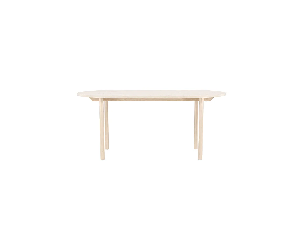 Andy Esstisch oval 90x180 cm whitewash.
