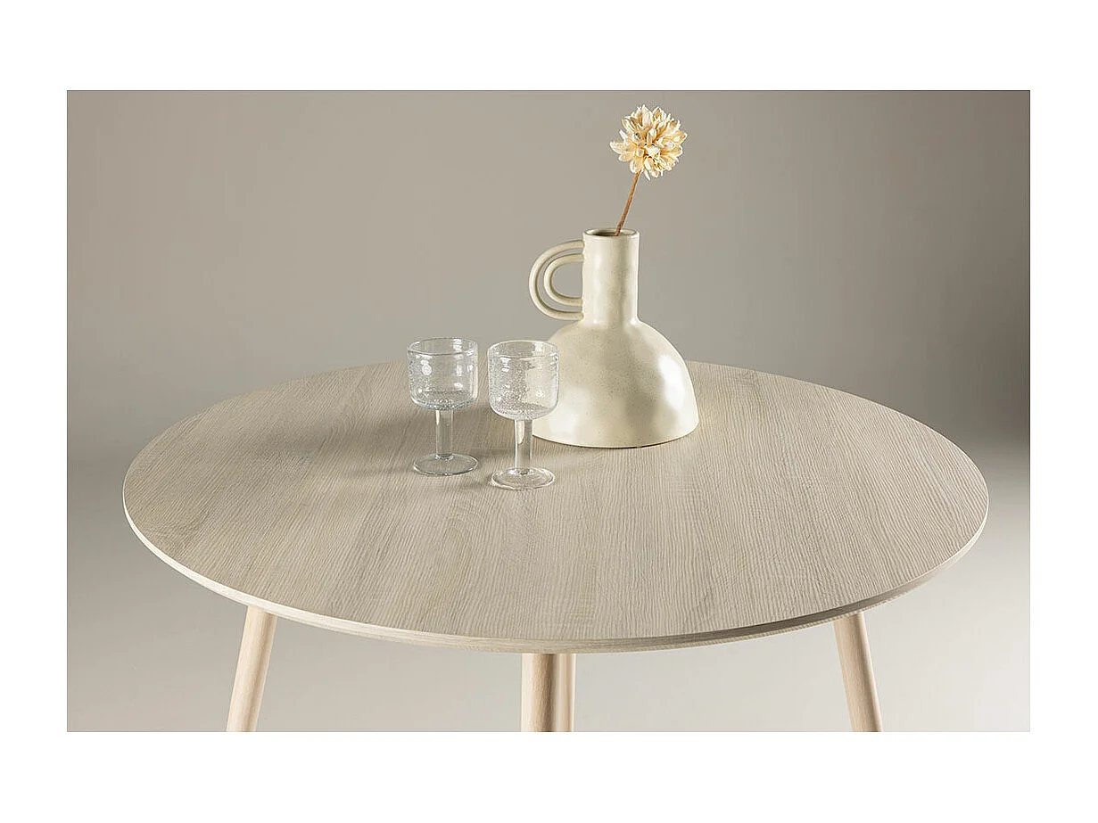 Table à Manger Design "Plaza" 100cm Naturel