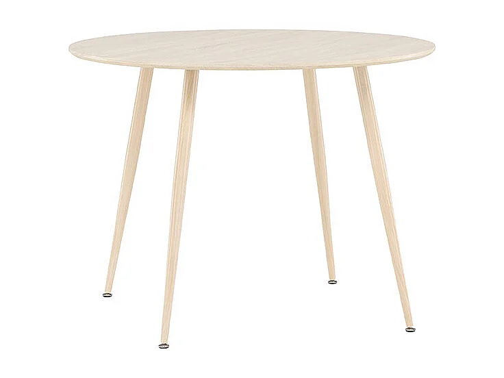 Plaza table de salle à manger Ø100 cm whitewash.