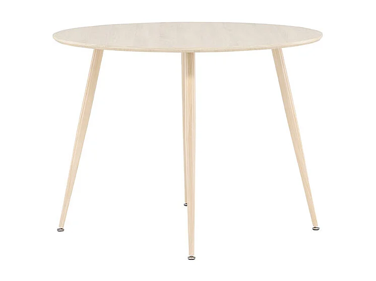 Plaza table de salle à manger Ø100 cm whitewash.