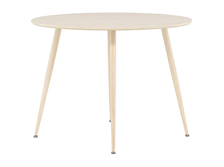 Plaza table de salle à manger Ø100 cm whitewash.