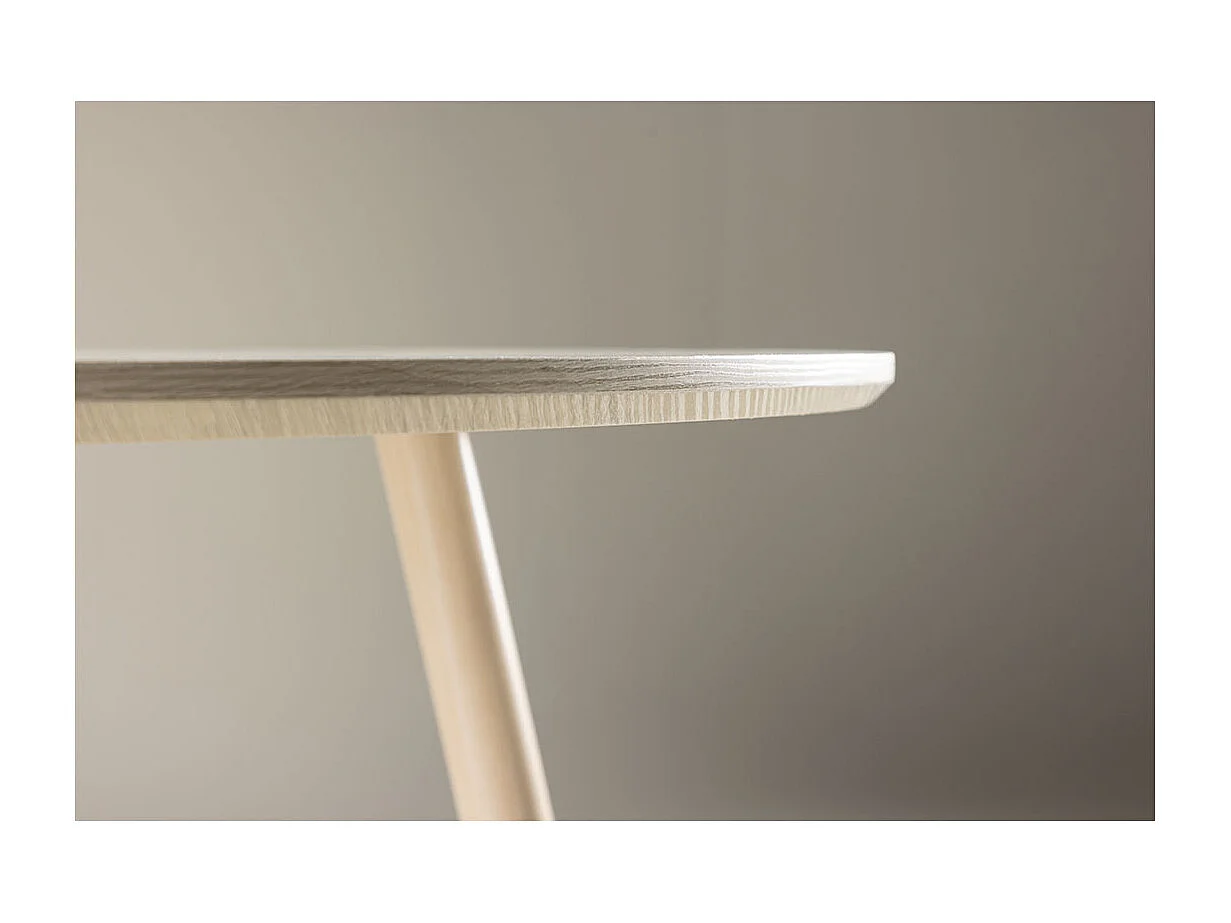Plaza table de salle à manger Ø100 cm whitewash.