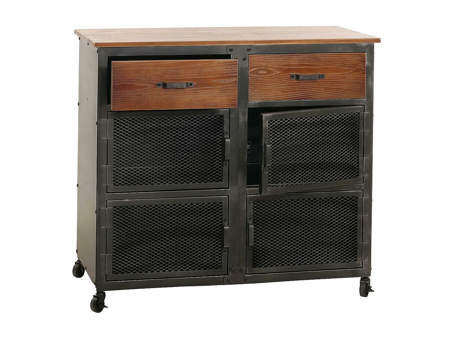 Cómoda MCW-N28,  preto, castanho